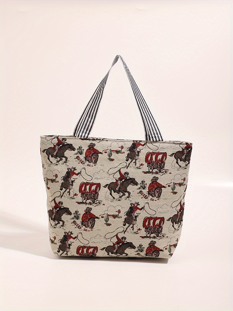 Hobo Bag in Cartoon Print#1