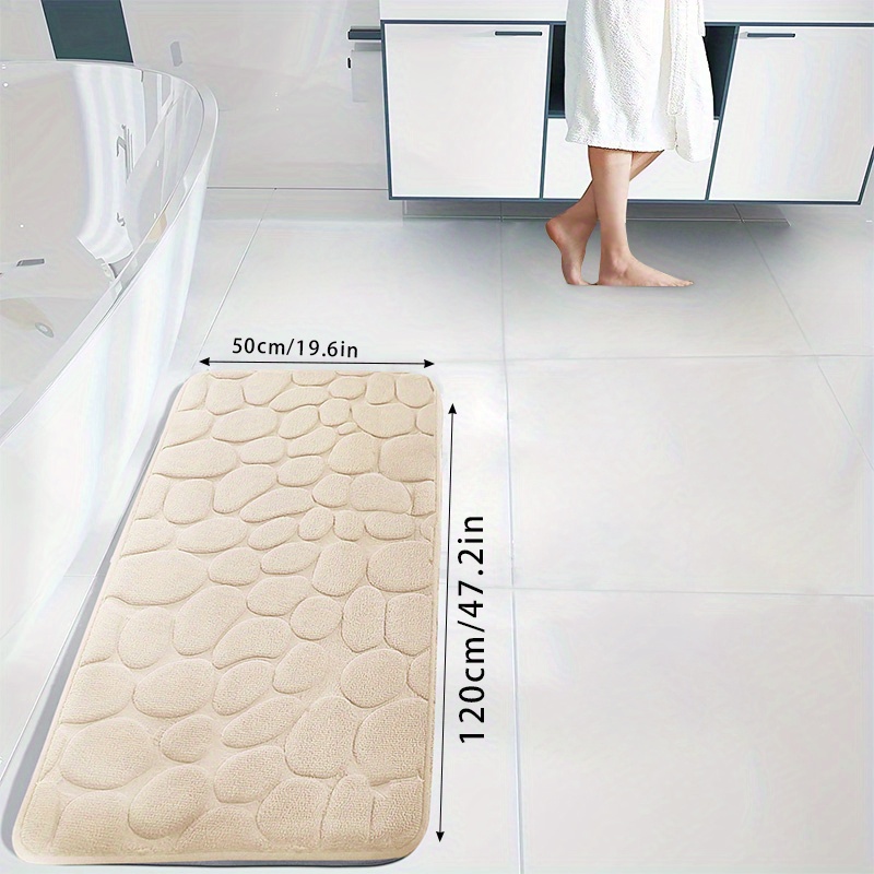3 PCS Bathroom Rugs Non-Slip Bath Mat Memory Foam Soft U Shape