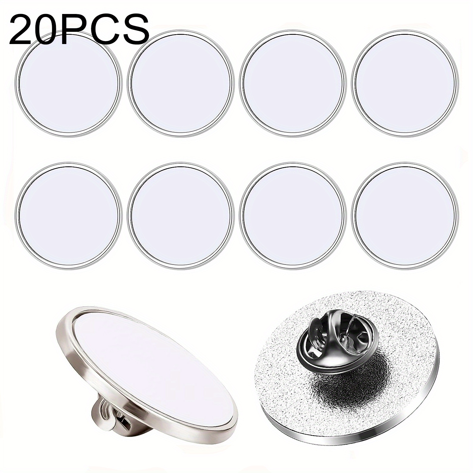 Sublimation Blank Pins Diy Button Badge Sublimation Sliver - Temu Austria