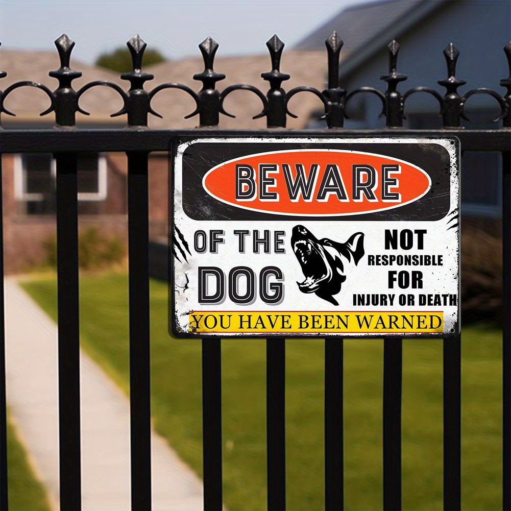 Beware Dog Sign Warning German Shepherd Sign Fence Guard Dog Temu