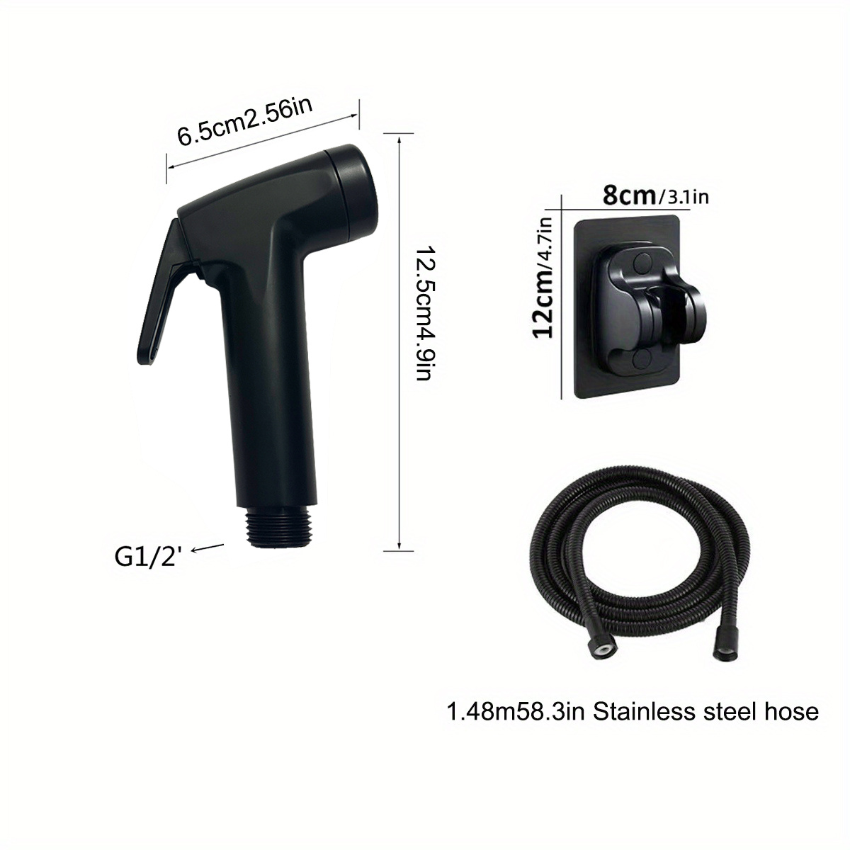 Pmmj Handheld Bidet Sprayer Adjustable Water Pressure - Temu