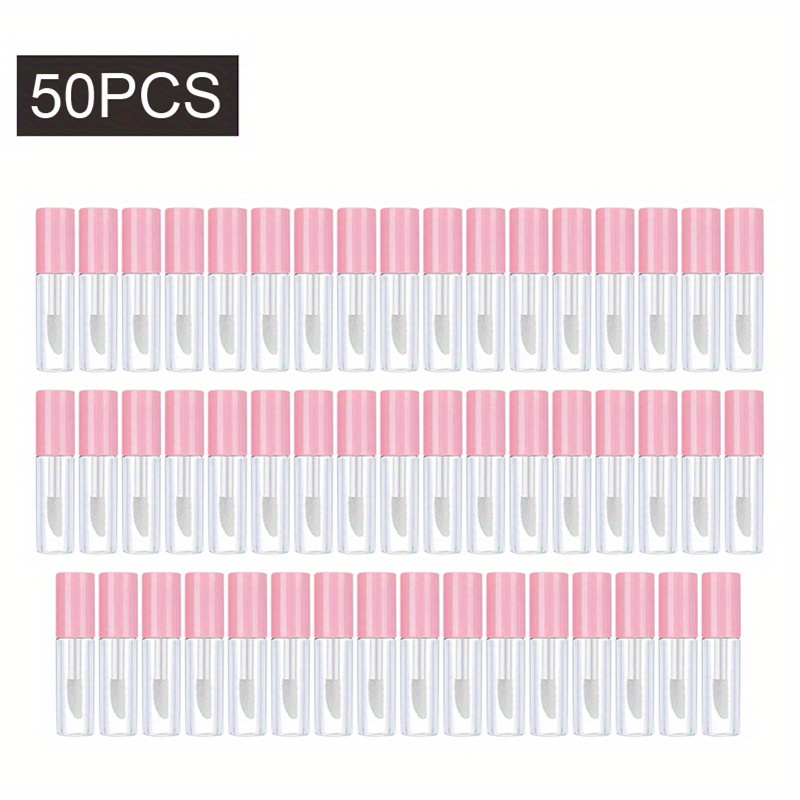 TEMU 50//200pcs Empty Lip Gloss Tube 1.2ml Mini Lip Balm Bottles Refillable Empty Lip Balm Bottles Transparent Lipstick Containers For Women - Travel Accessories
