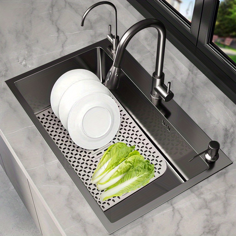 Silicone Kitchen Sink Protector Mat Folding Heat Non Slip Kitchen