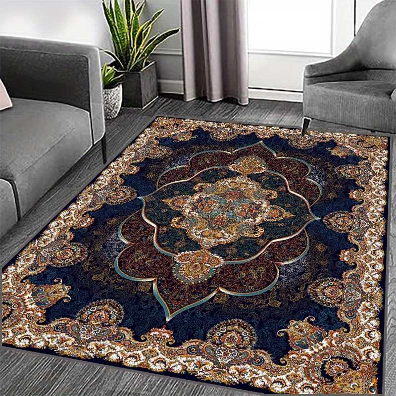 Bohemian Patterned Door Rug Dirt Resistant Home Living Room - Temu