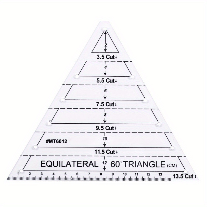 Patchwork Ruler 60 Degree Triangle Quilting Ruler Patchwork Acrylic  Template