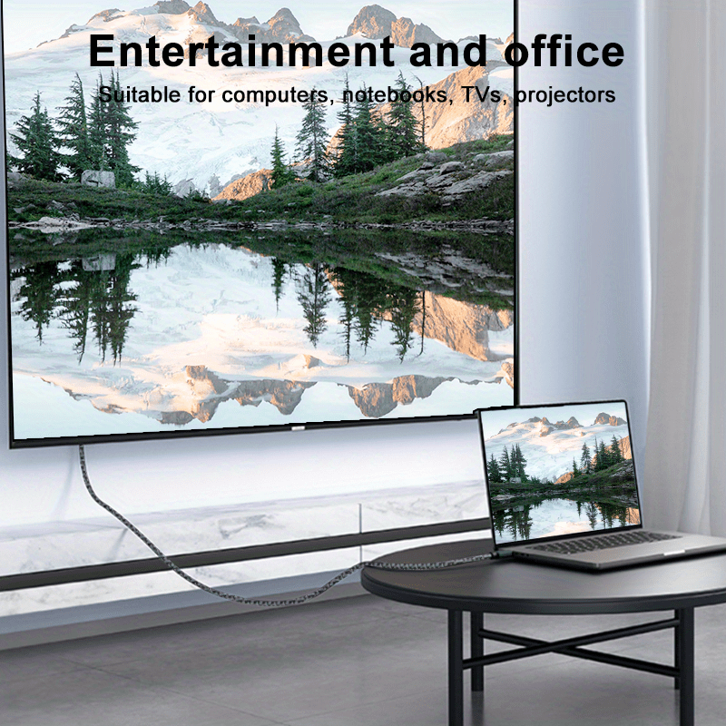 I Zclive 8K Високоскоростен HDTV 2.1 кабел, изработен от алуминиева сплав, с плетен кабел мъжки към мъжки. Този HDTV 2.1/2.0 кабел поддържа 8K@60Hz и 4K@120Hz, заедно с HDR, 3D, 2160P и 1080P резолюции. Съвместим е с монитори, PS5, PS4.