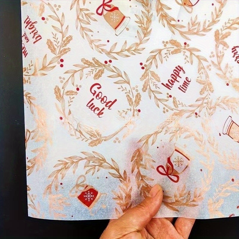 Christmas Wreaths Tissue Paper Craft Paper Diy Gift - Temu
