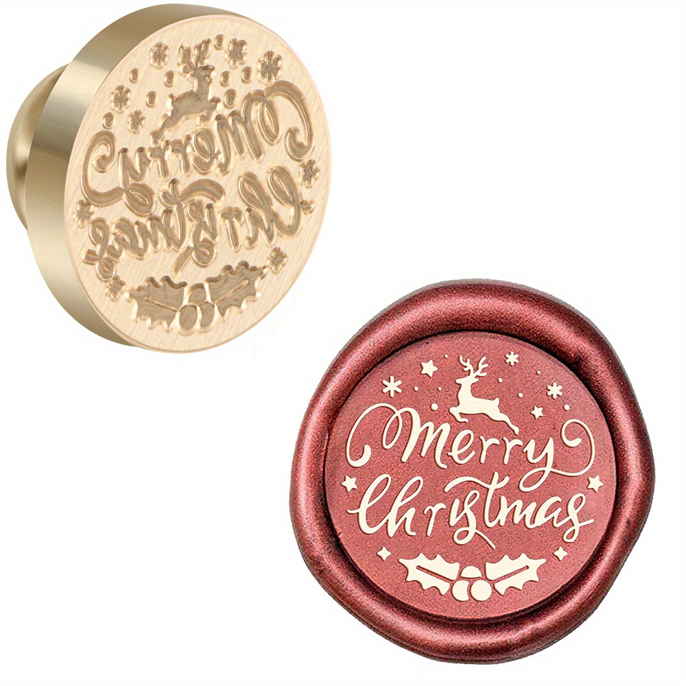 Happy Holidays Christmas Tree Wax Seal Stamp