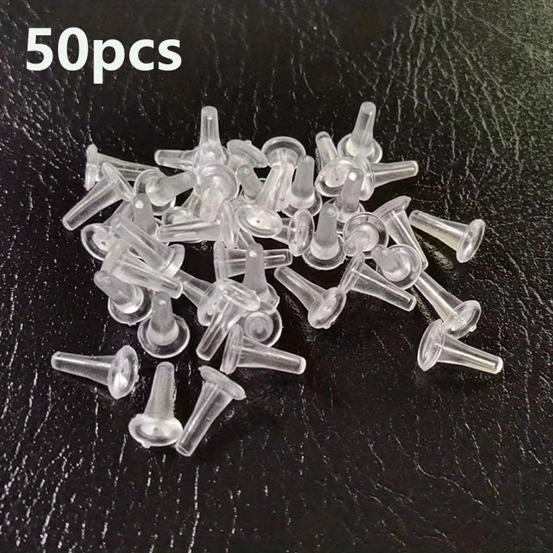 100pcs Silicone Earring Back Stoppers for Stud Earrings DIY Jewelry Making  Earring 4/5/6mm Soft Clear Earring Rubber Stopper