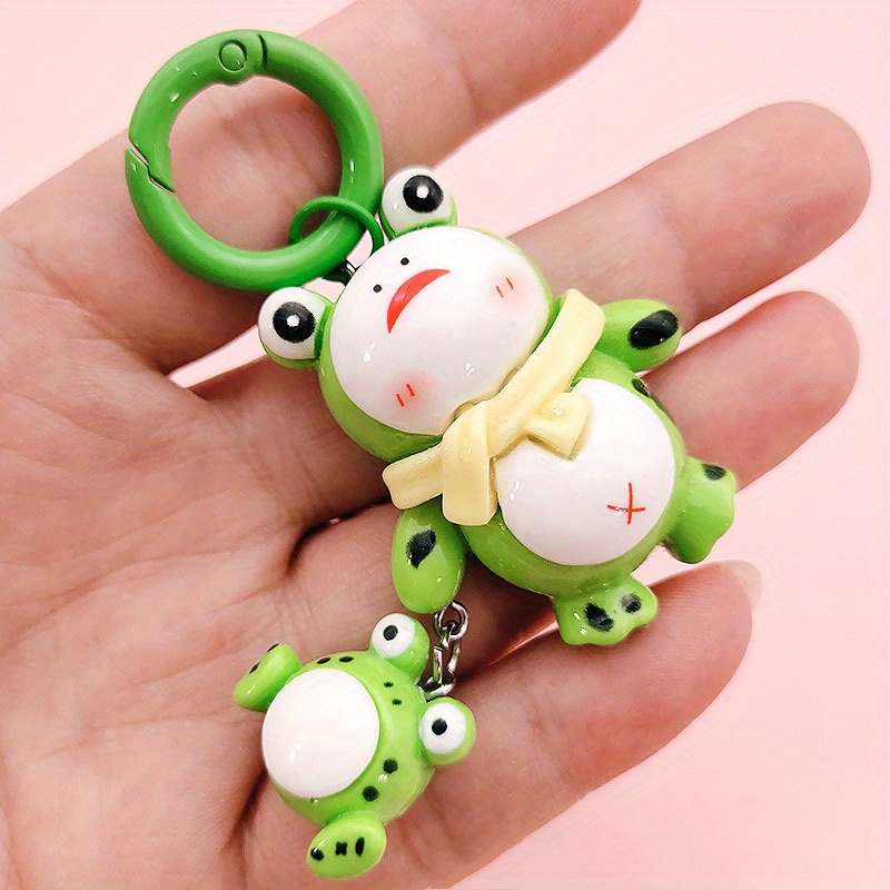 Cartoon Frog Keychain Pendant Silicone Frog Pendant Keychain - Temu New ...