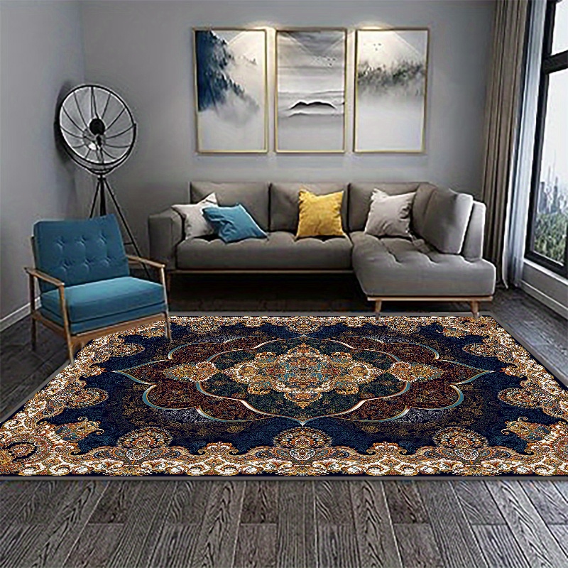 Bohemian Patterned Door Rug Dirt Resistant Home Living Room - Temu