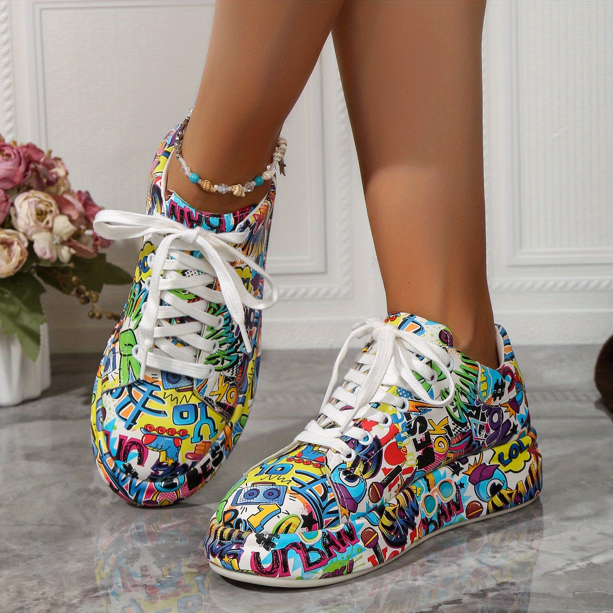 Graffiti canvas store shoes