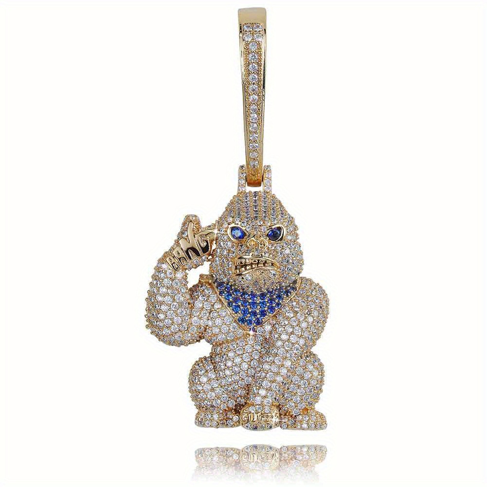 Iced out clearance gorilla pendant