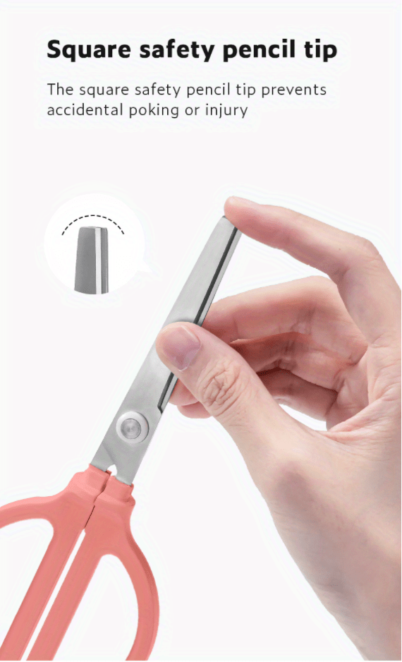Multi-purpose Standing Scissor Household Ofice Portable Fashionable Scissor  School Supplieselectroplated Blade Paper Fabric Cutting Knife With Safety  Tipstanding Table Scissors For Desk - Temu