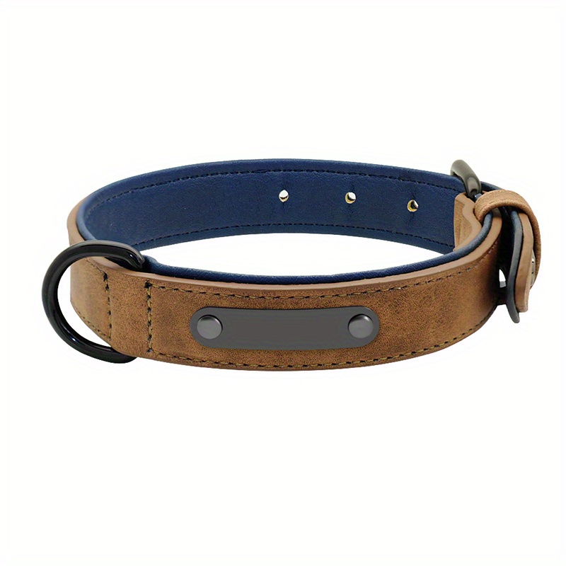 Personalized dog cheap collars leather