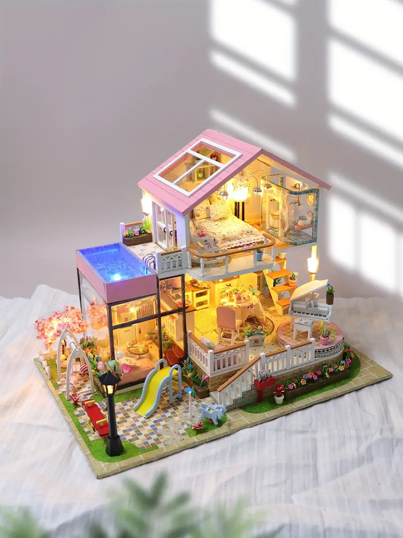 Dollhouse Miniature With Furniture diy Dollhouse Kit Mini - Temu