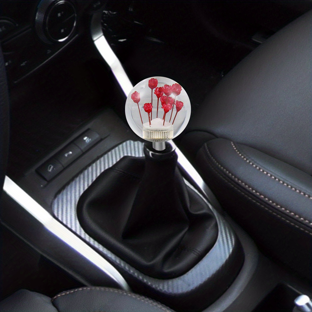 Bashineng Ball Shift Knob Gear Stick Round Shifter Handle Transmissions  Shifting Lever Fit Most Manual Automatic Cars Truck SUV Vehicle（Gold）