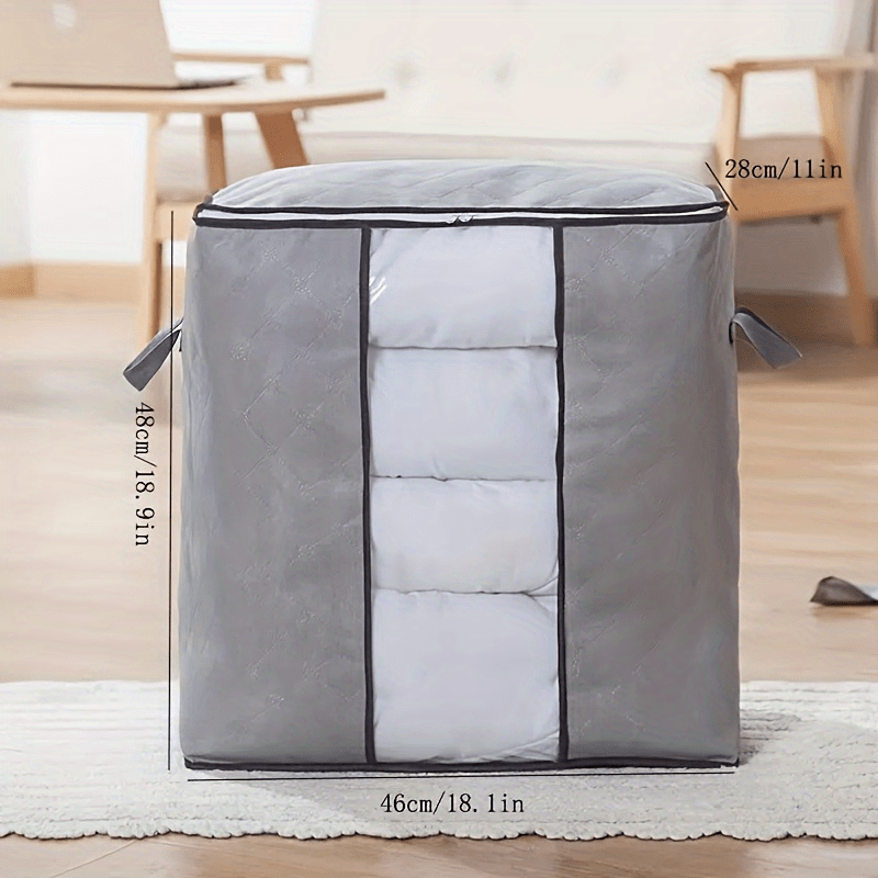 Houndstooth Blanket Storage Bags With Zipper, Foldable Comforter Storage Bag,  Large Organizers For Blankets, Pillow, Quilts, Linen, Storage Containers,  Mildew-proof, Moisture-proof, Waterproof - Temu