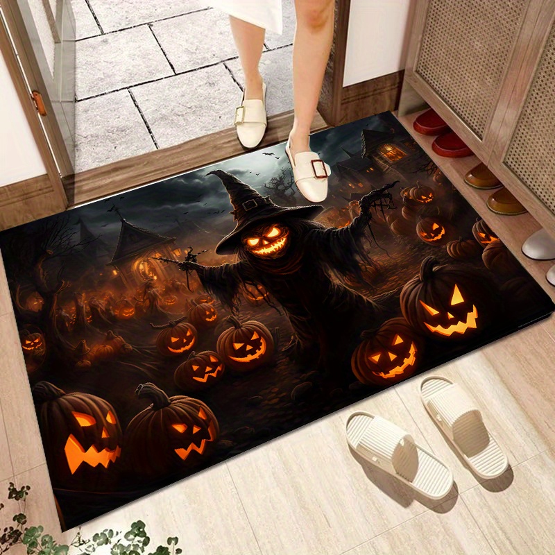 Extra Long Halloween Pumpkin Castle Rug Hallway Kitchen Mat - Temu