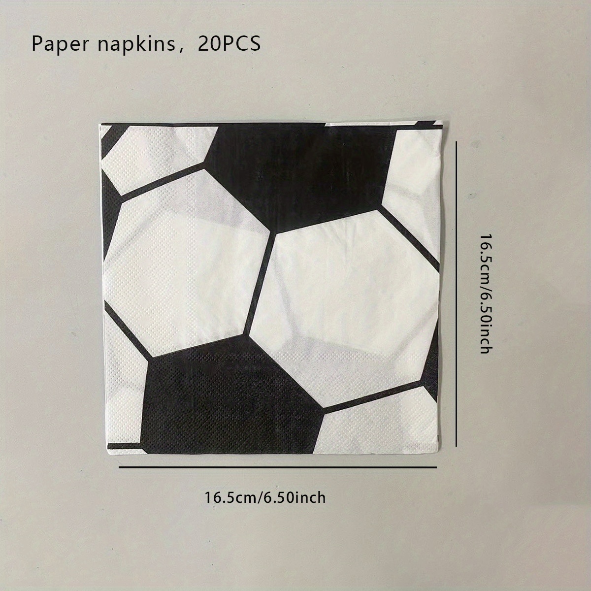 TEMU Tovaglioli di Carta Decorativi a Tema Calcio, Tovaglioli Monouso per Feste, Tovaglioli di Carta per Ristoranti, Ideali per Halloween, Natale,