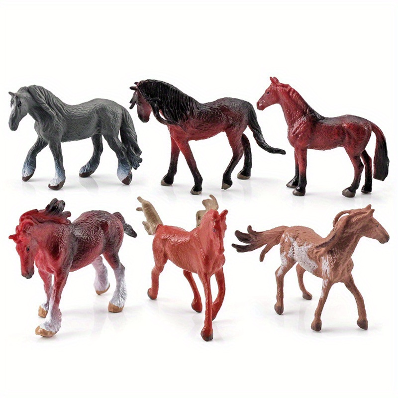 Aydinids 25 Pcs Mini Horse Figures Resin Horse Foal Models Plastic Horse  Figurines Set Miniature Pony Horse Fairy Garden Accessories for Party