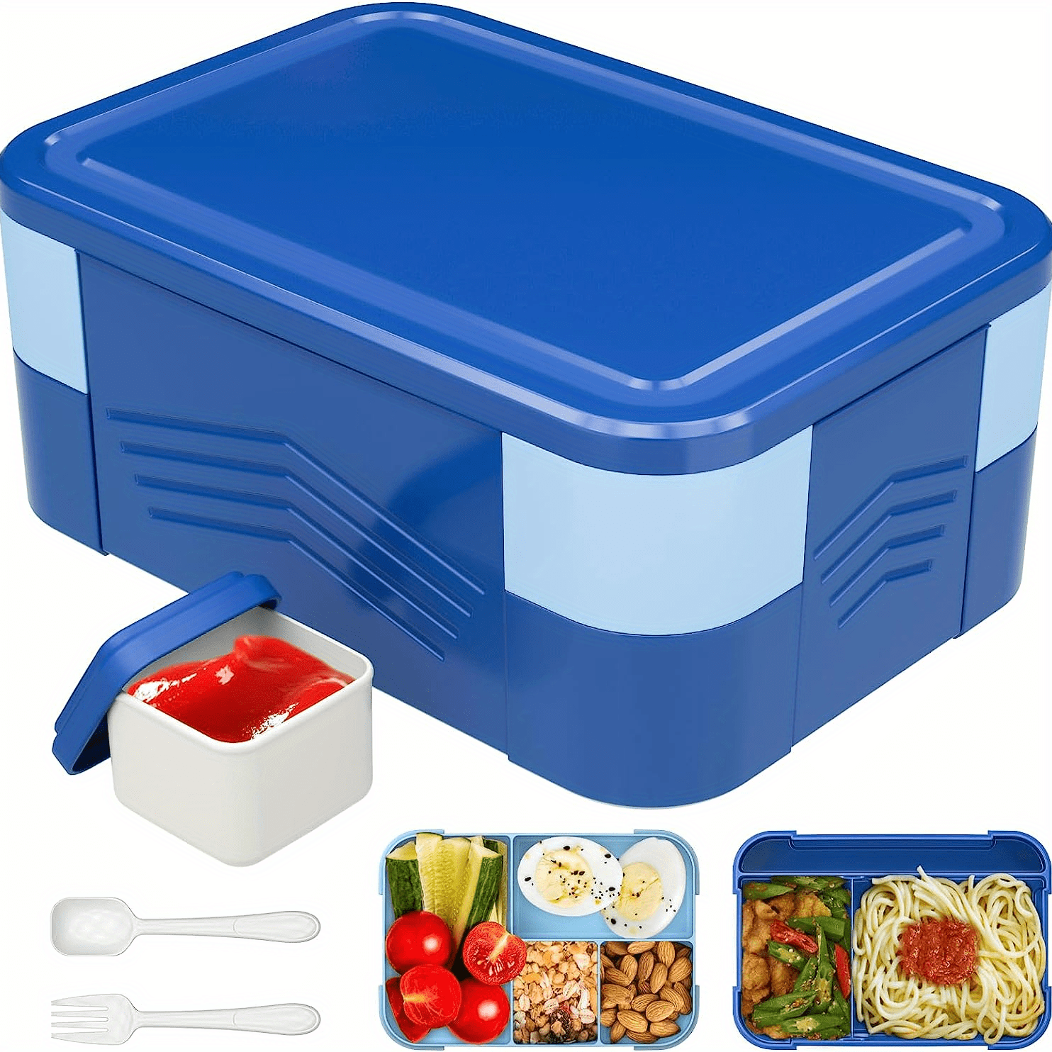 Bento Lunch Box, 2 Sets Bento Box Adult Lunch Box, Lunch Containers for  Students/Adults, 5 Cup Bento…See more Bento Lunch Box, 2 Sets Bento Box  Adult
