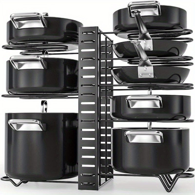 ORDORA 8 Tier Pot Pan Rack with 3 DIY Methods Kitchen Organization