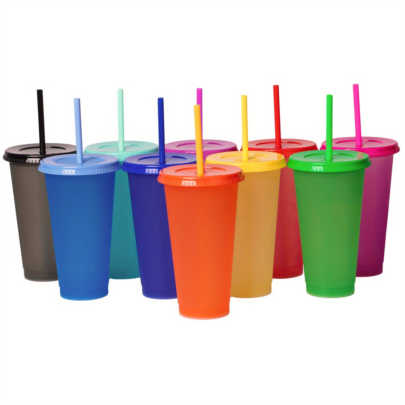 Color Changing Cups With Lids And Straws 16 Oz Glitter Cups Reusable  Plastic Tumblers With Lids And Straws Iced Coffee Cups Party Cups Summer  Cups Great For Parties And Gifts Set Of