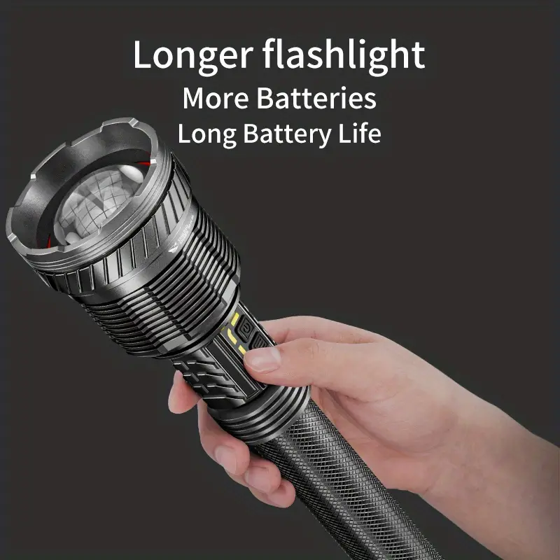 1pc xhp360 led rechargeable flashlight super bright tactical flashlights 5 modes ip68 waterproof usb handheld flashlight for outdoor camping emergency hunting details 11