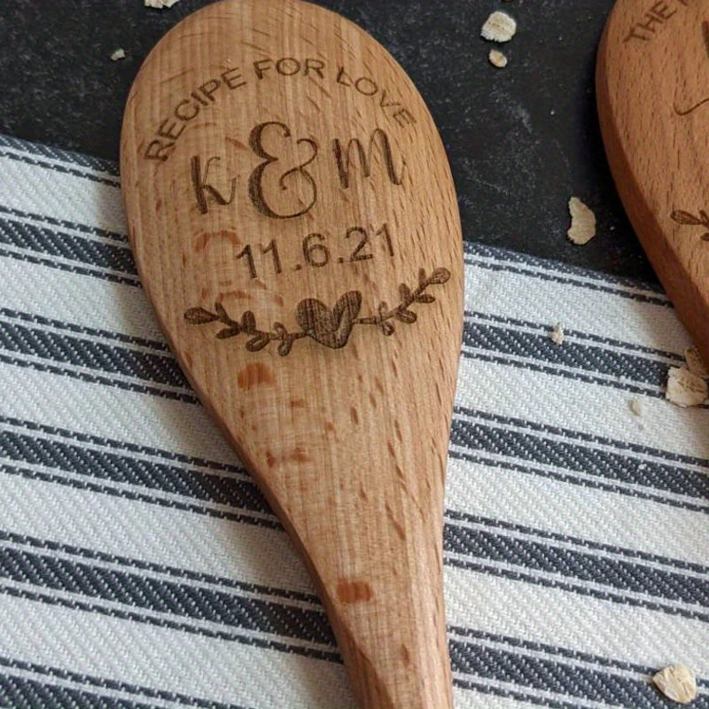 Handmade Wooden Spoon Personalized Birthday Gift Wedding 