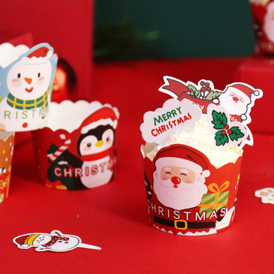 Décorations De Noël Caissettes En Papier Pour Muffins - Temu France