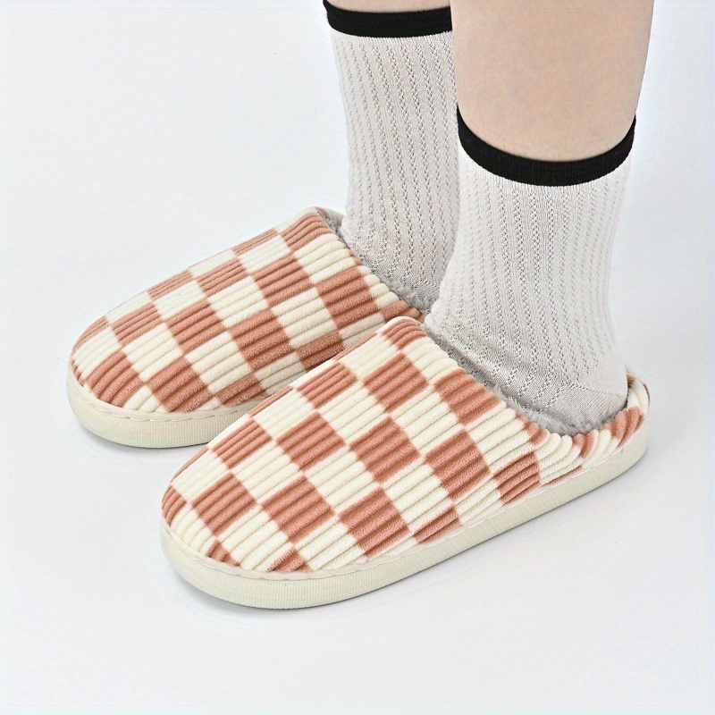 Checker Pink House Shoes