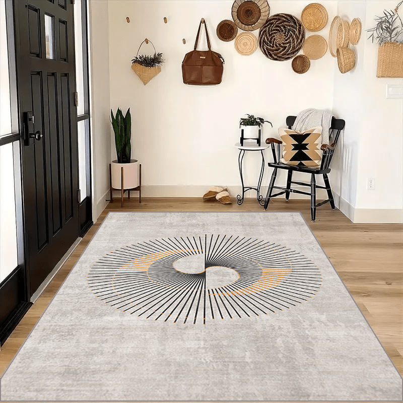 Modern Distressed Art Kids Area Rug, Industrial Wind Cement Indoor Rug,  Sofa Non-Slip Low Pile Washable Large Carpets for Living Room Bedroom  Entryway