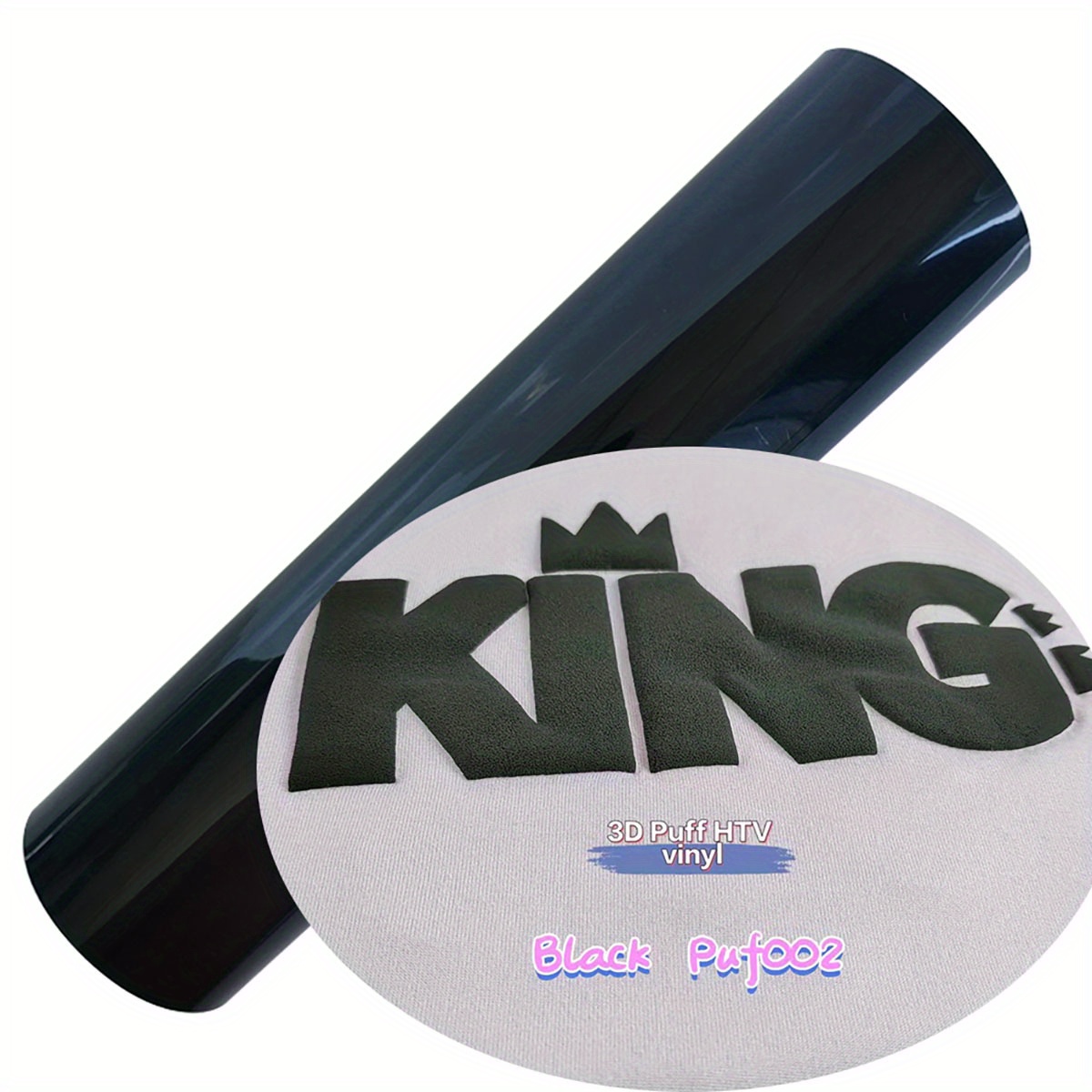 Buy Puff Vinyl Heat Transfer Roll: KINGSOW 10x4ft Black Color 3D Puff HTV Heat  Transfer Vinyl Rolls Puffy Iron-on Vinyl for Cricut Online at  desertcartINDIA