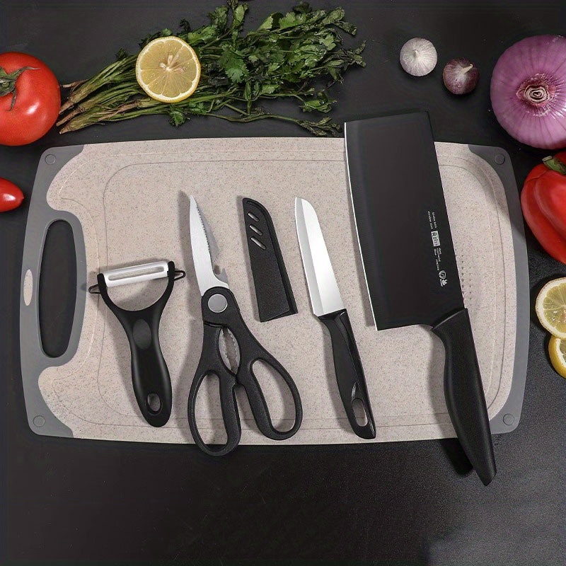 Kitchen Wheat Knife Full Set Household Kitchen Knife Serving Board