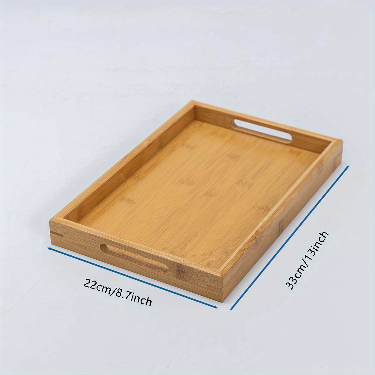 Serving Tray Handles Bamboo Breakfast Tray Wooden Trays - Temu