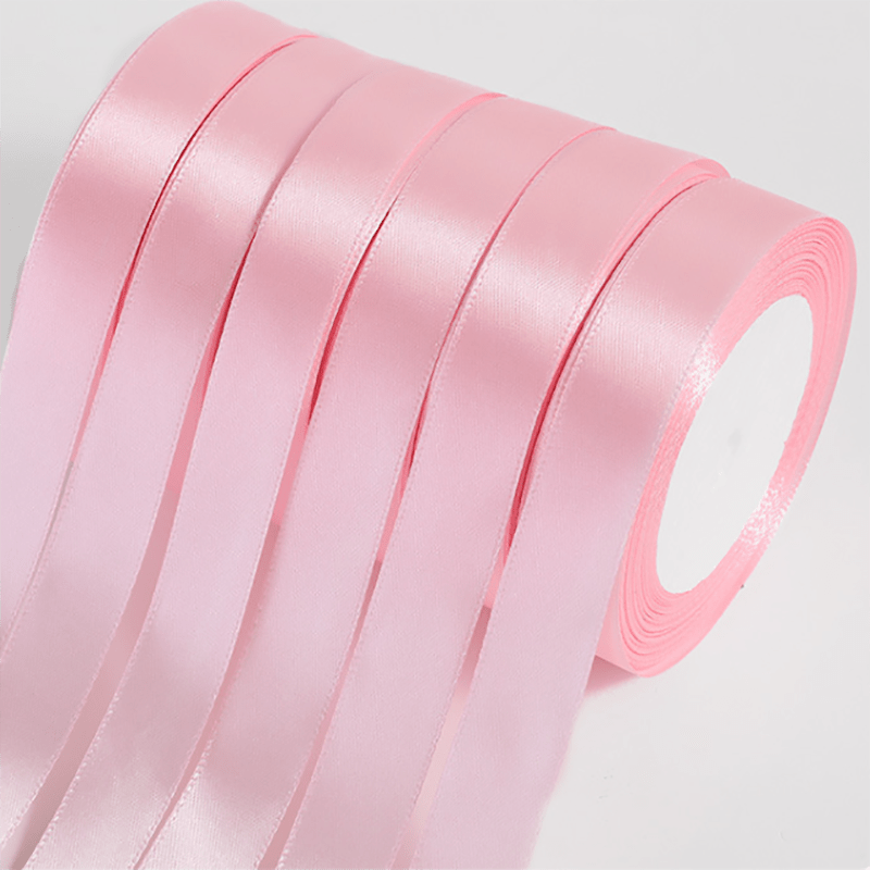 Pink Ribbon 5/8 Inch, 25 Yards Pink Satin Fabric Ribbons for Gift Wrapping,  DIY Crafts, Floral Bouquets, Wreaths, Bows, Sewing Projects, Baby Shower