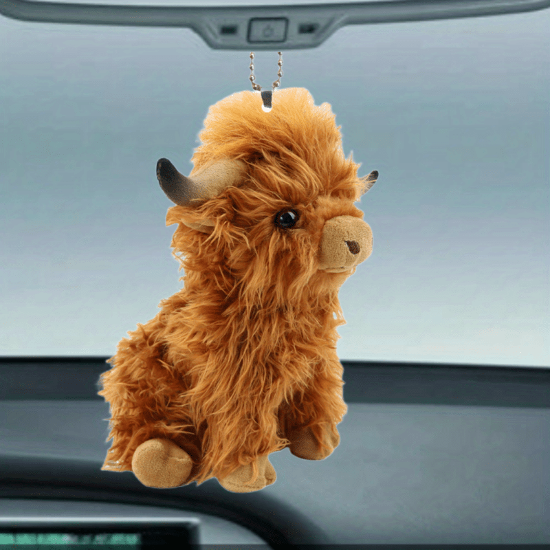 Adorable Highland Cow Keychain (set of 2)