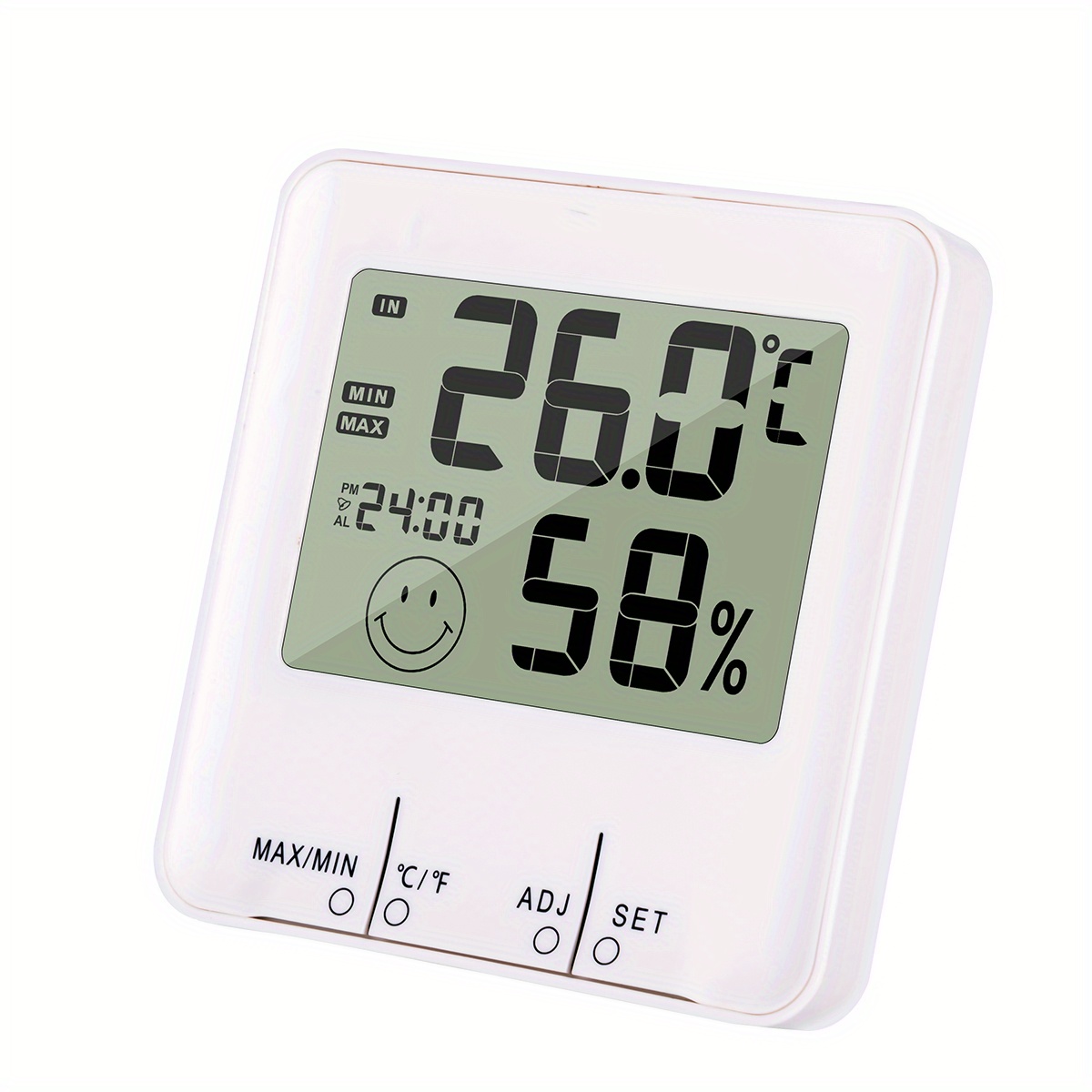 LCD Digital Temperature Humidity Meter -1 -2 Indoor Outdoor hygrometer  thermometer Weather Station with Clock
