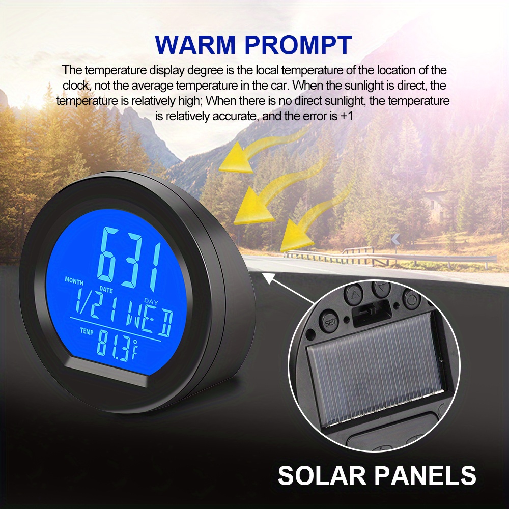 Shopping CT66 Car LCD Digitale Uhr & Temperatur 2 in 1 Auto Watch  Thermometer Auto Ornamente Elektronische Uhr in China