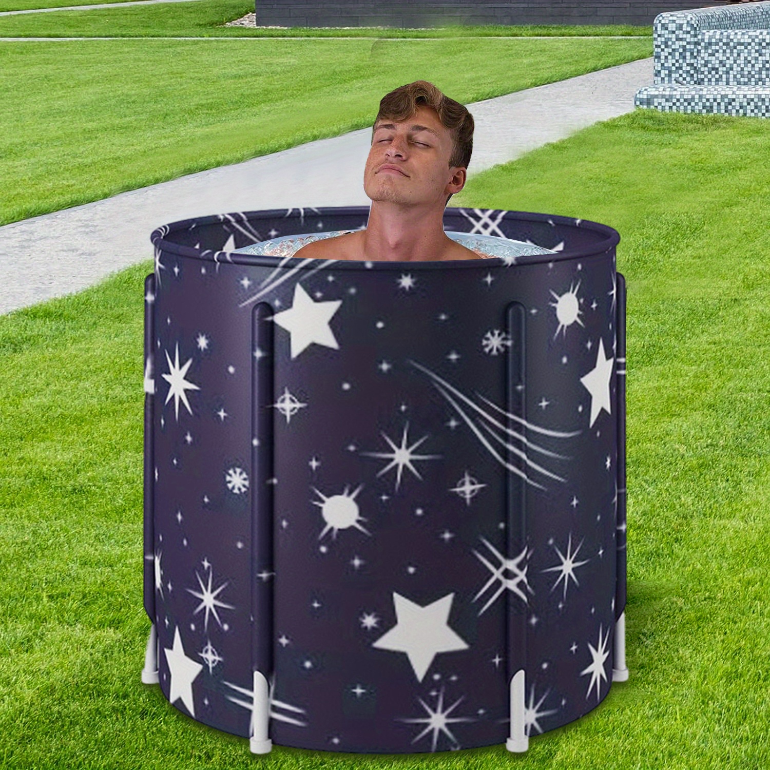 Freestanding Bathtub Ice Bath Tub Ice Bath Tub Recovery Temu