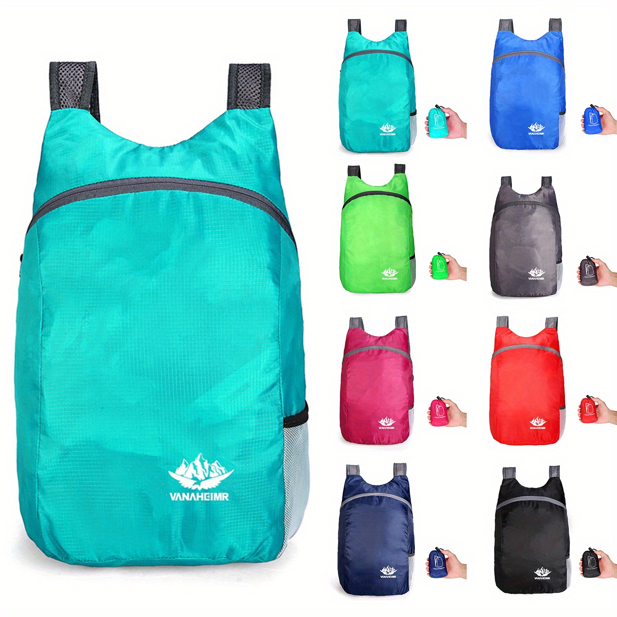 1pc outdoor folding backpack made high quality oxford cloth  display picture 3