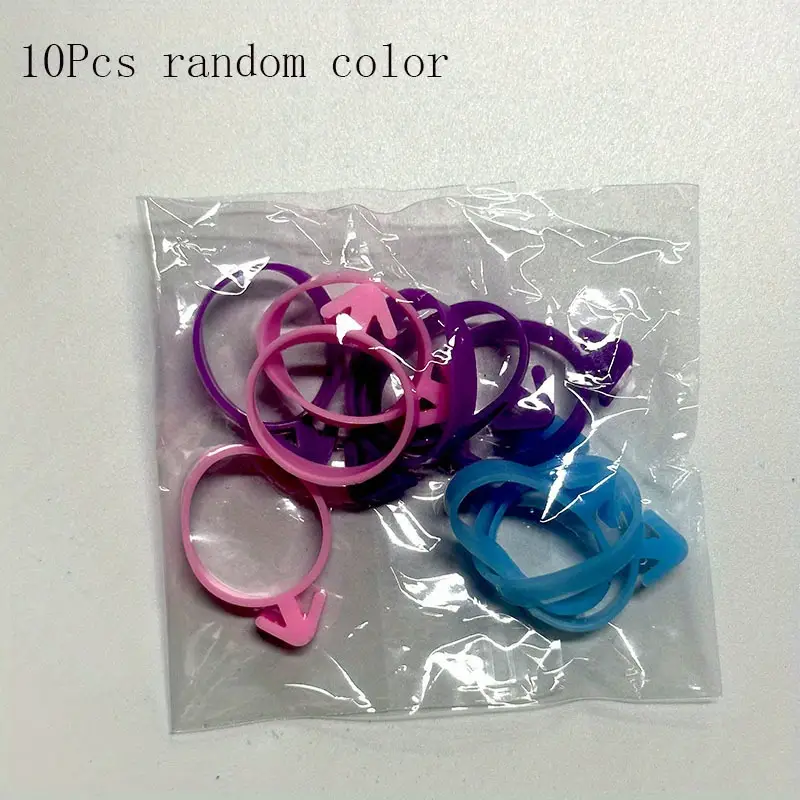 10pcs Piping Bag Clip, Purple Silicone Pastry Bag Fixer Ring For