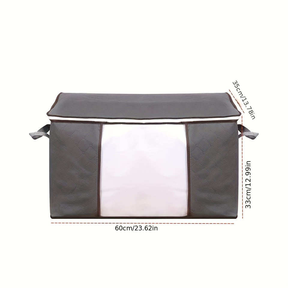 Extra Large Foldable Zipper Storage Bag, Suitable For Organizing Pillows,  Bedding, Clothes, Blankets, Duvets, With Handles, Space Saving, Luggage  Packing Bag (size: 70*50*30cm), Can Hold Approximately 9kg Quilts