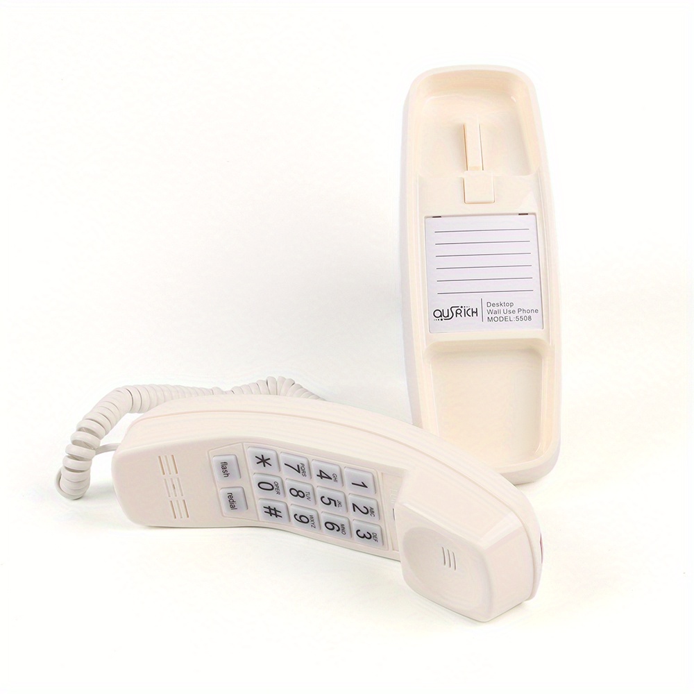  Sangyn Teléfono fijo para el hogar Trimline Teléfonos de pared  con cable con control de volumen para personas mayores, teléfono analógico  con botón grande para casa, oficina, escuela : Productos de
