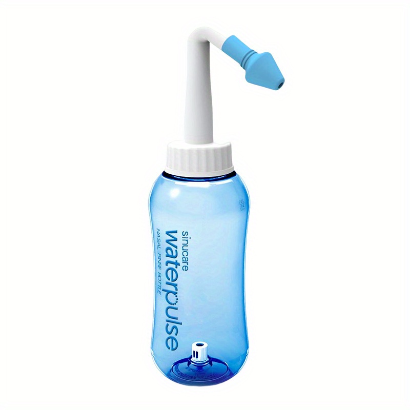 Sistema de riego nasal, botella de lavado nasal de 10 onzas, sin BPA, para  adultos y niños, con 20 paquetes de sal de lavado nasal y adhesivo