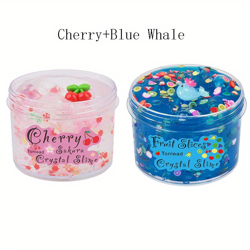 1 Cherry Slime Clay+crystal Mud Mixed Play Toy Coconut - Temu