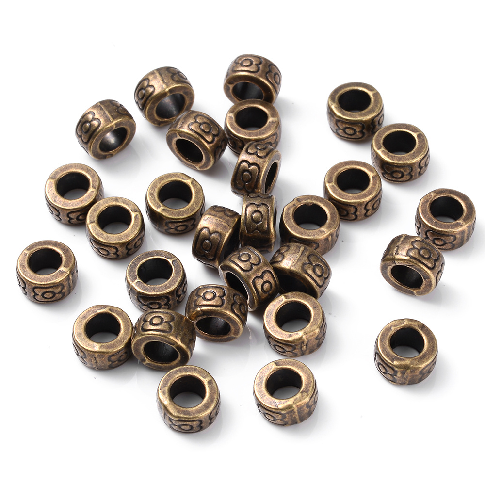 Image of Of Antique , 3.5x7mm In Size, Plated With Loose Spacer Beads, Used For Making Vintage Bracelets, A Find For Handmade Jewelry.