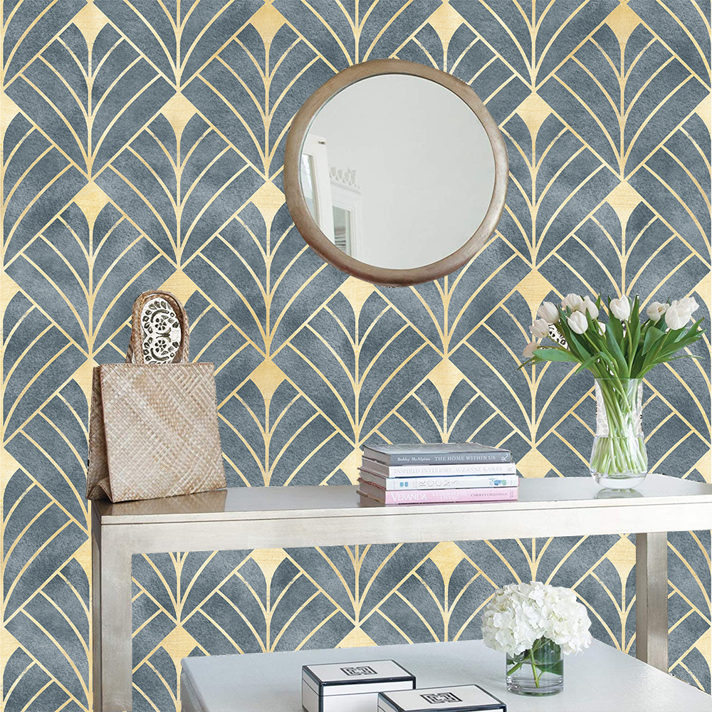 Selfadhesive Wallpaper, Modern Geometric Stripe Selfadhesive Contact