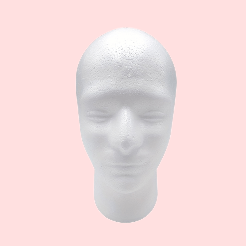 Male Foam Head Form, Mannequin Display for Masks, Hats, Wigs